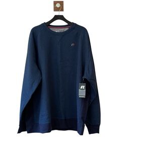 NWT Vintage Y2K Russell Athletic Premium Fleece Two-Tone Crewneck Sweatshirt 3XL